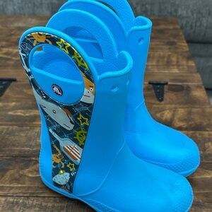 Crocs Kids Blue Rain Boots